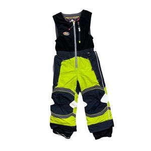 Obermeyer ski bib. Size 4.  Lime and black.